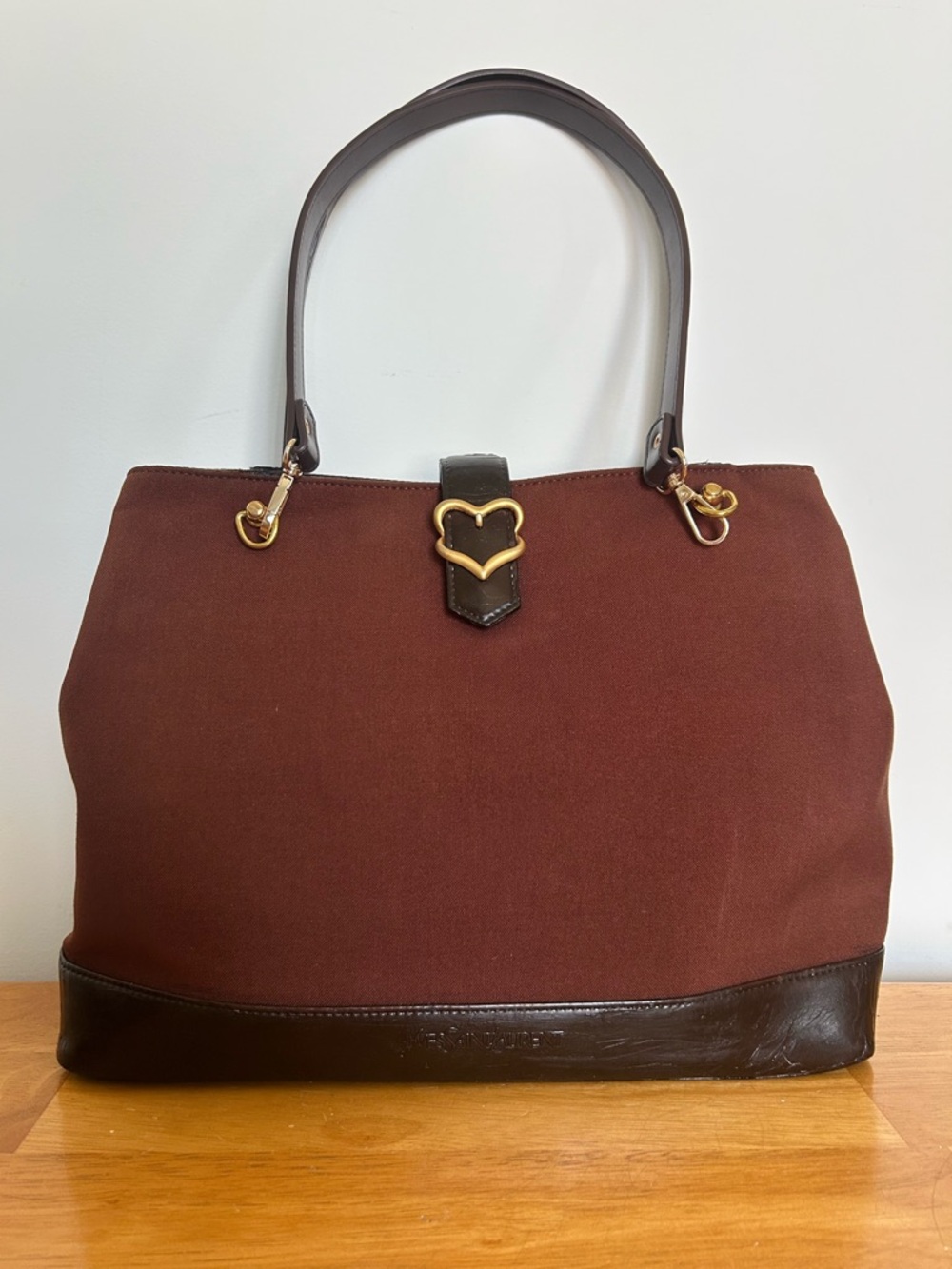 Authentic YSL shoulder heart bag rare